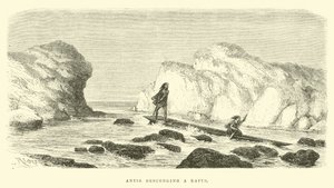 Antis Descending a Rapid by Edouard Riou